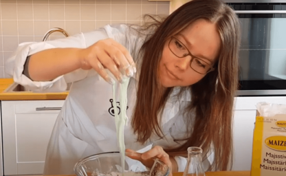 girl making slime